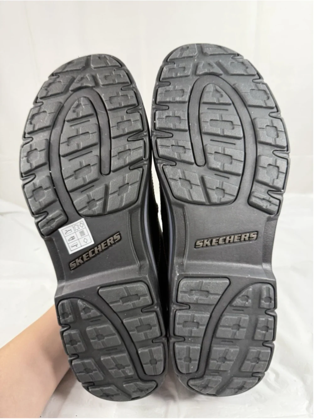 Skechers Men’s Segment The Search Memory Foam Leather Shoes 64261 Black Size 14